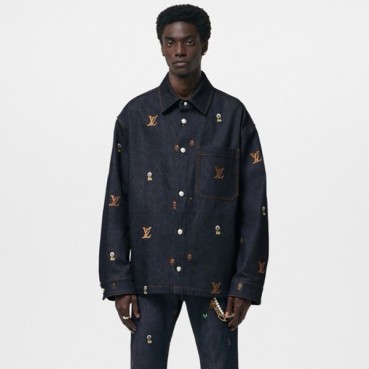 루이비통 남성 블루 셔츠 - Louis vuitton Mens Blue Shirts 