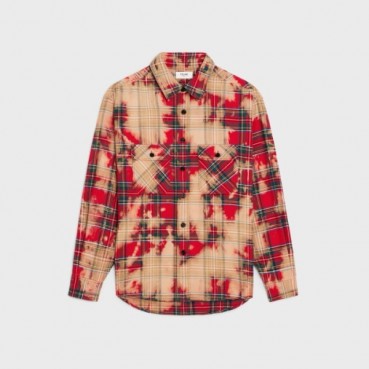 셀린느 남성 레드 셔츠 - Celine Mens Red Shirts 