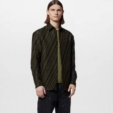 루이비통 남성 카키셔츠 - Louis vuitton Mens Khaki Shirts 