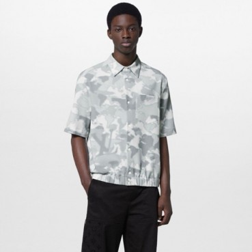 루이비통 남성 그레이 반팔 셔츠 - Louis vuitton Mens Black Shirts 