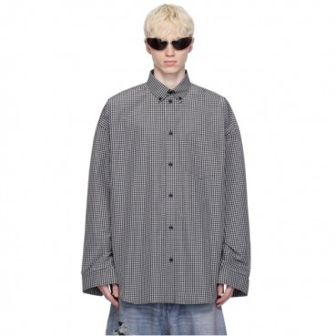 발렌시아가 트렌디 남성 블랙 셔츠 - Balenciaga Mens Black Shirts 