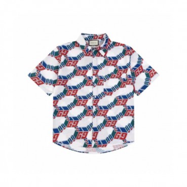 구찌 남성 화이트 반팔 셔츠 - Gucci Mens White Shirts 