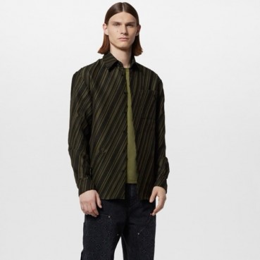 루이비통 남성 카키 셔츠 - Louis vuitton Mens Khaki Shirts 