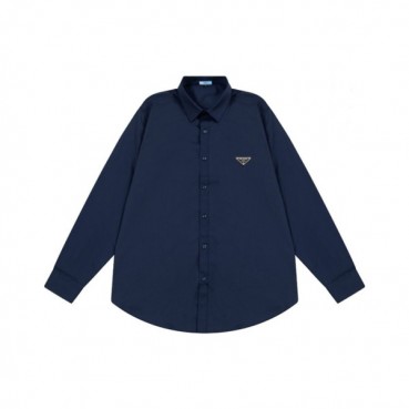 프라다 남성 모던 네이비 셔츠 - Prada Mens Navy Shirts 