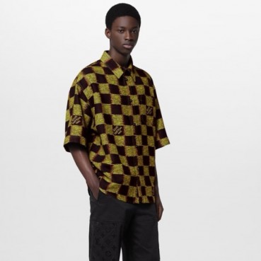 루이비통 남성 그린 반팔 셔츠 - Louis vuitton Mens Green Shirts 