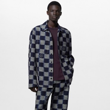 루이비통 남성 블루 셔츠 - Louis vuitton Mens Blue Shirts 