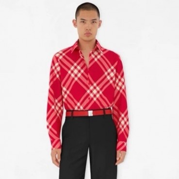 버버리 남성 레드 셔츠 - Burberry Mens Red Shirts 