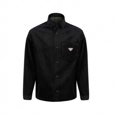 프라다 남성 모던 블랙 셔츠 - Prada Mens Black Shirts 