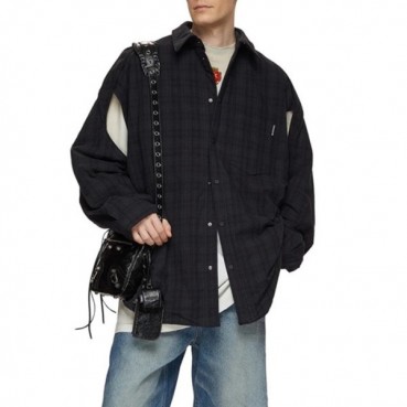 발렌시아가 트렌디 남성 블랙 셔츠 - Balenciaga Mens Black Shirts 