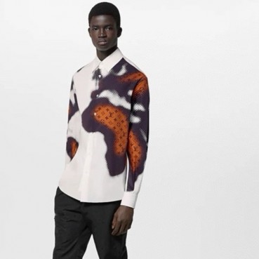 루이비통 남성 화이트 셔츠 - Louis vuitton Mens White Shirts 