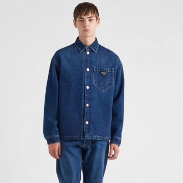 프라다 남성 모던 블루 셔츠 - Prada Mens Blue Shirts 