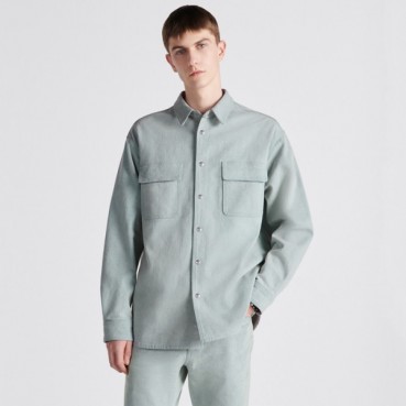 디올 남성 캐쥬얼 연블루 양면 셔츠 - Dior Mens Blue Shirts 