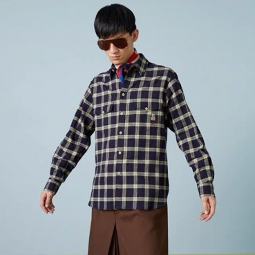 구찌 남성 트렌디 네이비 셔츠 - Gucci Mens Navy Shirts 