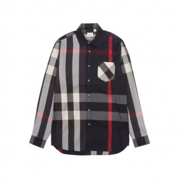 버버리 남성 네이비 셔츠 - Burberry Mens Navy Shirts 