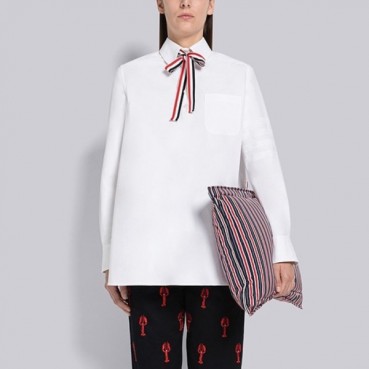 톰브라운 여성 화이트 셔츠 - Thom Browne Womens White Tshirts 
