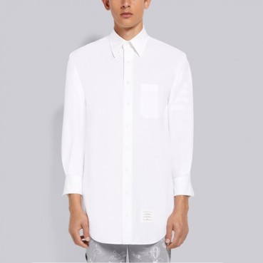 톰브라운 남성 화이트 셔츠 - Thom Browne Mens White Tshirts 