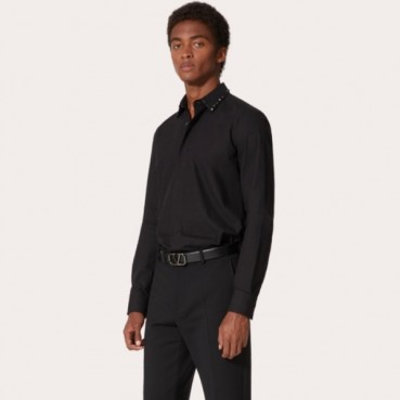발렌티노 남성 스터시 블랙 셔츠 - Valentino Mens Black Shirts 