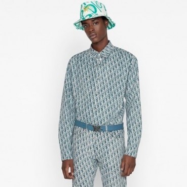 디올 남성 캐쥬얼 블루 셔츠 - Dior Mens Blue Shirts 