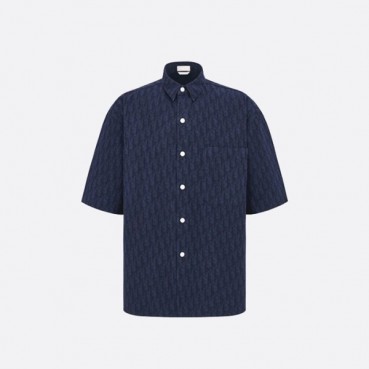 디올 남성 네이비 반팔 셔츠 - Dior Mens Navy Shirts 
