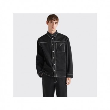 프라다 남성 모던 블랙 셔츠 - Prada Mens Black Tshirts 