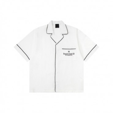 지방시 남성 화이트 반팔 셔츠 - Givenchy Mens White Short sleeved Shirts 