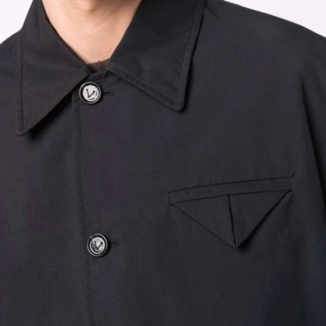 보테가베네타 남성 블랙 반팔 셔츠 - Bottega veneta Mens Black Shirts 