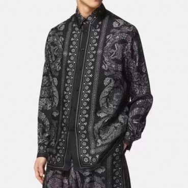 베르사체 남성 클래식 블랙 셔츠 - Versace Mens Black Shirts 