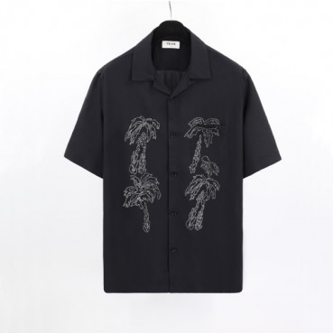 셀린느 남성 블랙 반팔 셔츠 - Celine Mens Short sleeved Shirts 