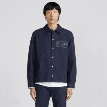 디올 남성 블루 셔츠 - Dior Mens Blue Tshirts 