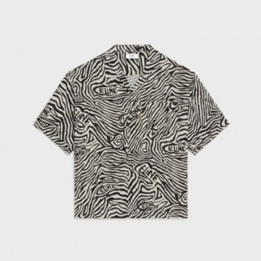 셀린느 남성 캐쥬얼 블랙 반팔 셔츠 - Celine Mens Black Short sleeved Shirts 