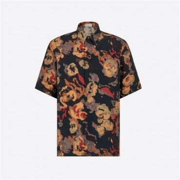 디올 남성 블랙 반팔 셔츠 - Dior Mens Black Half sleeved Tshirts 