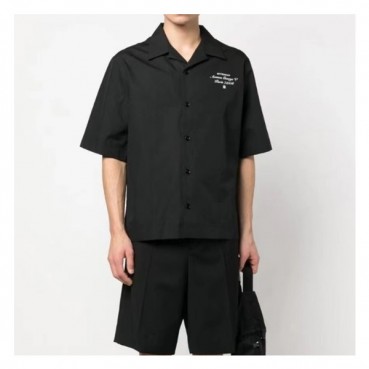 지방시 남성 블랙 반팔 셔츠 - Givenchy Mens Black Short