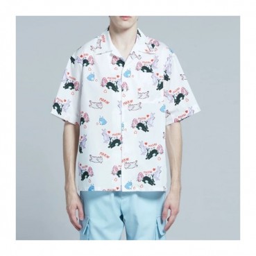 마르니 남성 화이트 반팔 셔츠 - Marni Mens White Shirts 