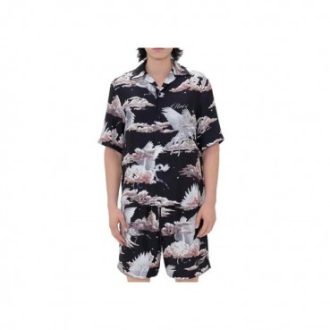아미리 남성 블랙 반팔 셔츠 - Amiri Mens Black Short sleeved Shirts 