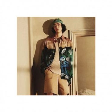 루이비통 남성 그린 셔츠 - Louis vuitton Mens Green Tshirts 