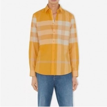 버버리 남성 베이직 옐로우 셔츠 - Burberry Mens Yellow Tshirts 