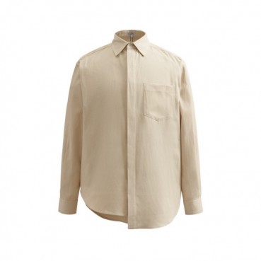 로에베 남자 클래식 베이지 셔츠 - Loewe Mens Beige Shirts 
