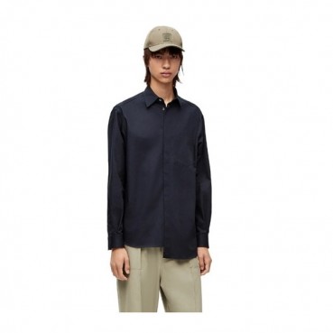 로에베 남성 클래식 네이비 셔츠 - Loewe Mens Navy Tshirts 