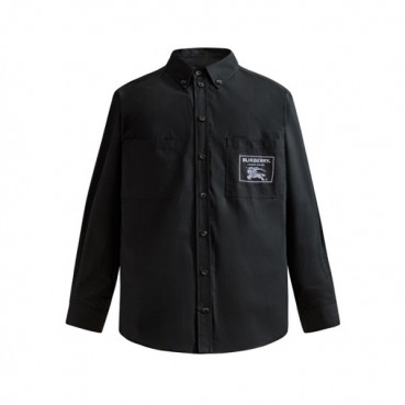 버버리 남성 베이직 블랙 셔츠 - Burberry Mens Black Tshirts 
