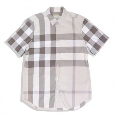 버버리 남성 베이직 화이트 반팔 셔츠 - Burberry Mens White Tshirts 