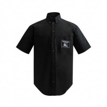버버리 남성 베이직 블랙 반팔 셔츠 - Burberry Mens Black Tshirts 