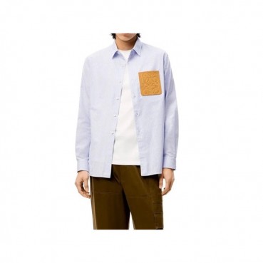 로에베 남성 클래식 블루 셔츠 - Loewe Mens Blue Tshirts 