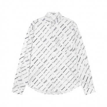 발렌시아가 트렌디 남성 화이트 셔츠 - Balenciaga Mens White Tshirts 