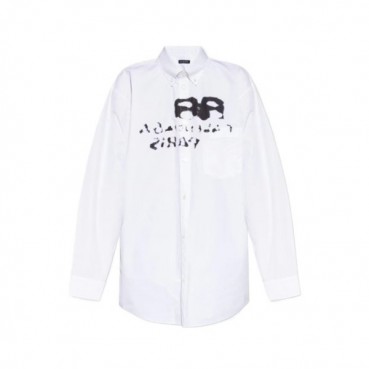 발렌시아가 트렌디 남성 화이트 셔츠 - Balenciaga Mens White Tshirts 