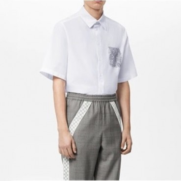 루이비통 남성 화이트 반팔 셔츠 - Louis vuitton Mens White Tshirts 