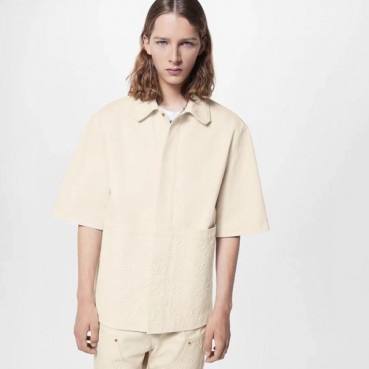 루이비통 남성 베이지 반팔 셔츠 - Louis vuitton Mens Beige Tshirts 