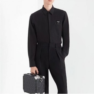 펜디 남성 블랙 셔츠 - Fendi Mens Black Tshirts 