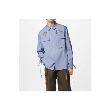루이비통 남성 블루 셔츠 - Louis vuitton Mens Blue Tshirts 