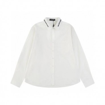 발렌시아가 트렌디 남성 화이트 셔츠 - Balenciaga Mens White Tshirts 