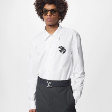 루이비통 남성 화이트 셔츠 - Louis vuitton Mens White Tshirts 